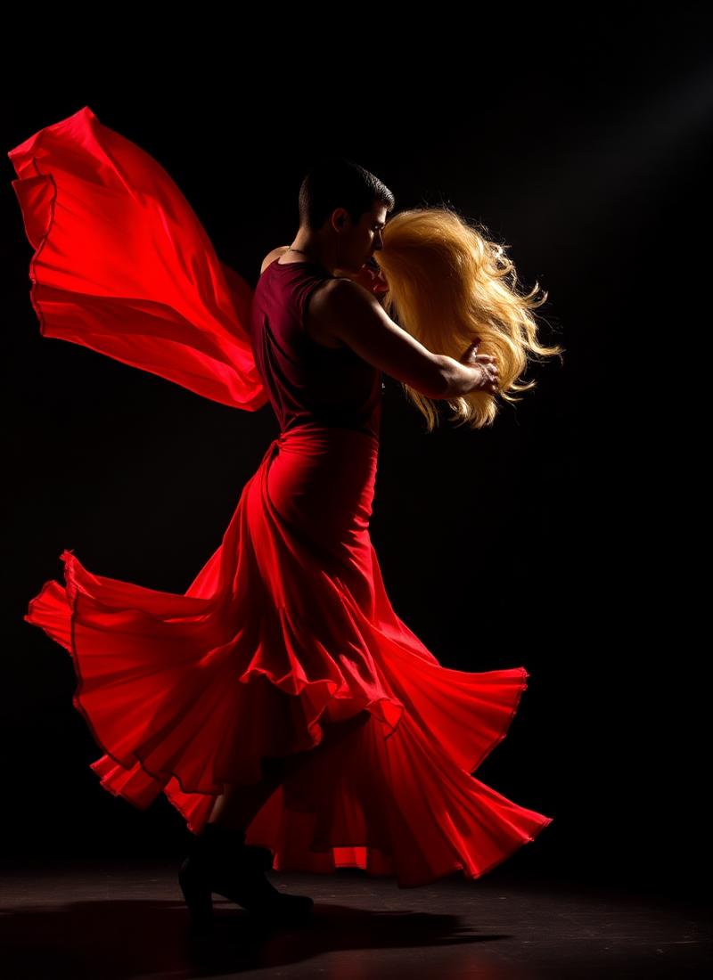 Red dress dance