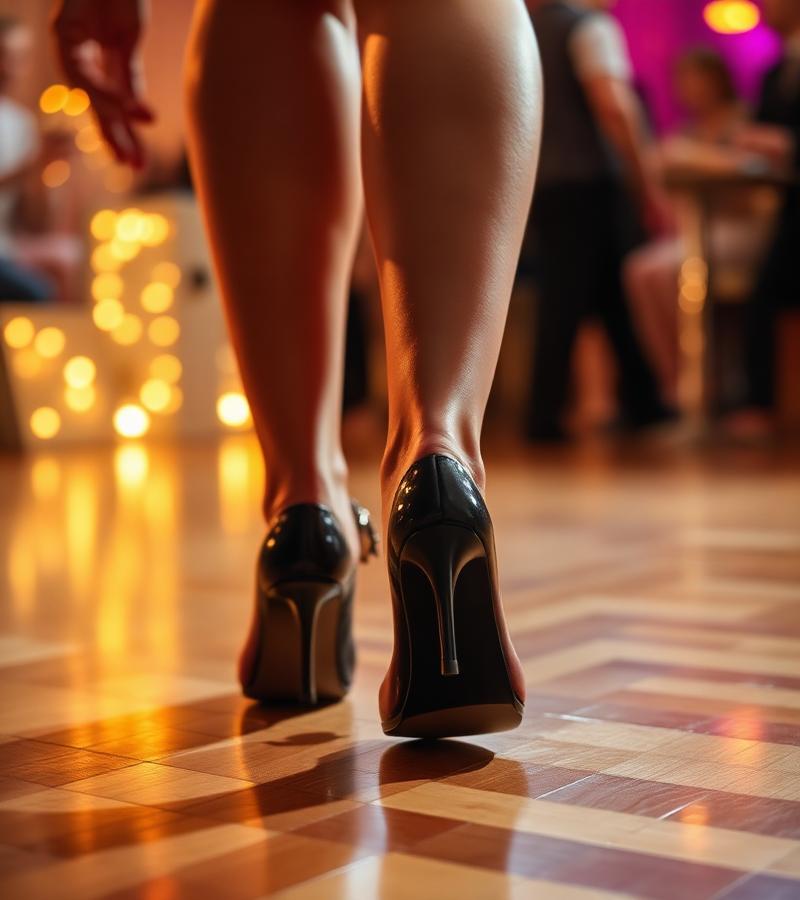 Heels on dance floor
